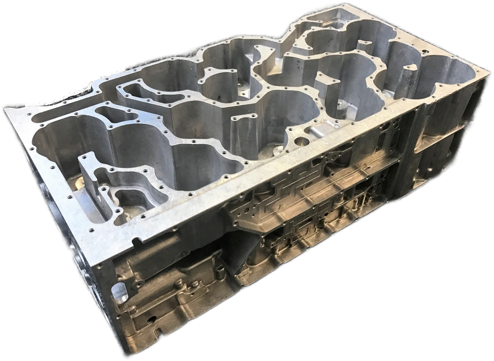 High pressure die cast aluminium housing, CNC machined bore and mounting faces